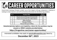 Manager Jobs Oil and Gas Government Holding Company (GHPL) November 2023