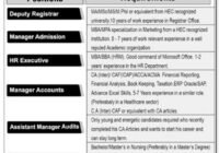 Rashid Latif Khan University Manager Job December 2023