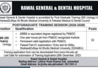 Rawal General &  Dental Hospital MS Urology job December 2023