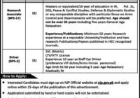 Research Associate Position Strategic Studies Islamabad Today Apply