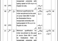 AJK Deputy Commissioner Office Junior Clerk Jobs 2024