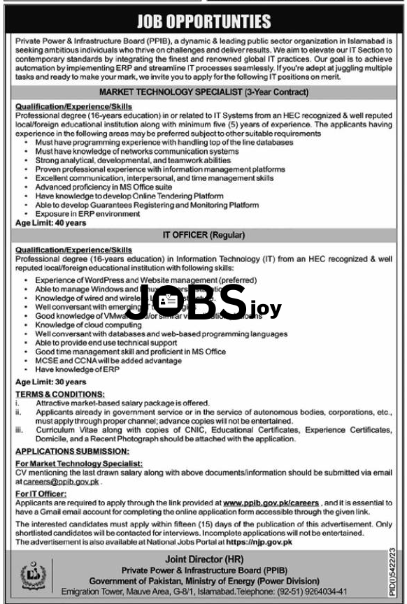 Private Power & Infrastructure Board Technology Officer Jobs 2024 Apply Online