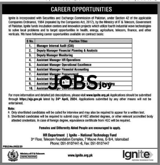 Ignite Assistant Manger Opportunities 2024