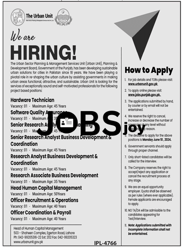 Technical & Research Analyst Jobs Urban Development Board 2024